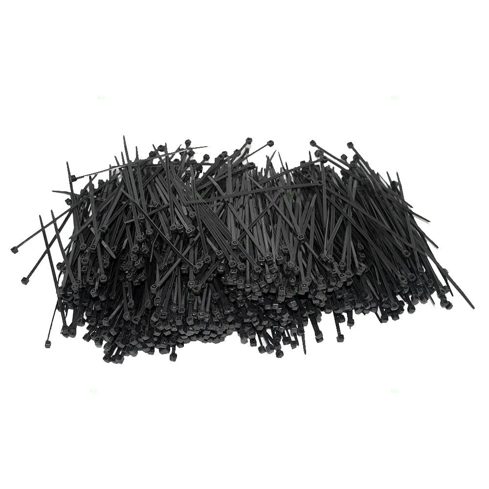 1000 Pc Bag Black Nylon 4" Cable Zip Ties Self Locking Head UV Heat Crafts Home