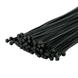 Black Cable Ties In Various Sizes - 100 Pcs