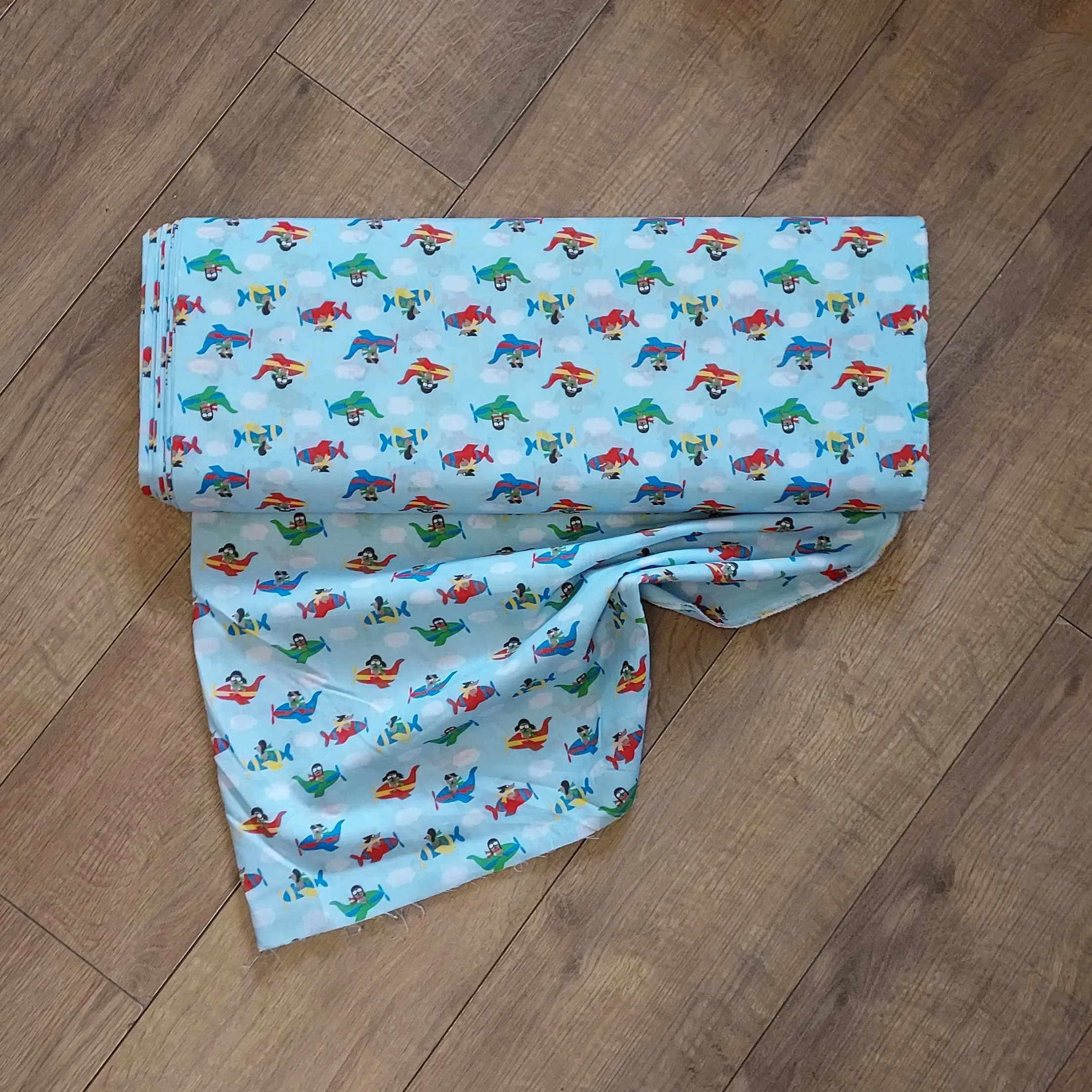 Dogs In Planes Polycotton Fabric