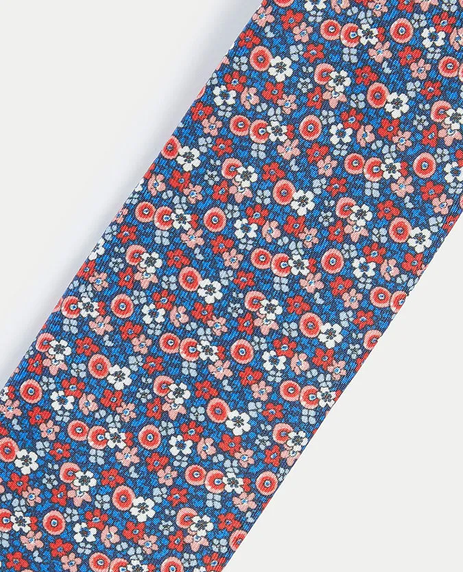 Floral Microfibre Narrow Tie