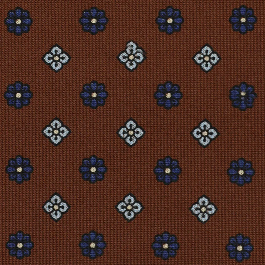 Floral Printed Bespoke Silk Tie - Beech