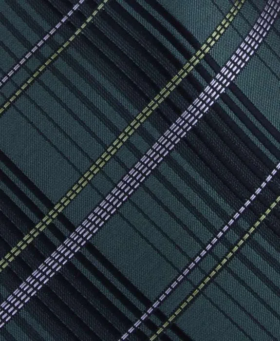Hunter Green and Black Plaid Necktie