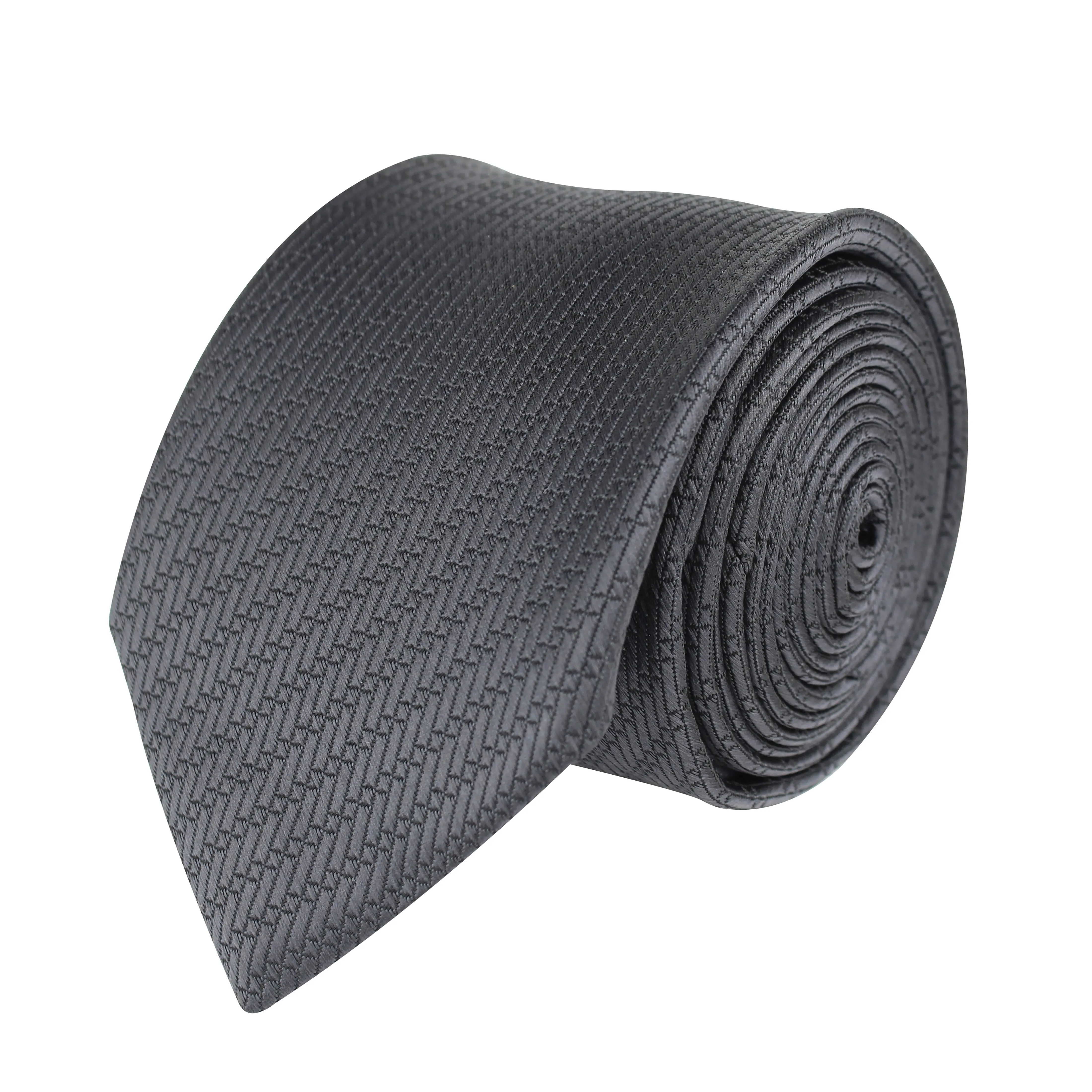 Kovove Elegant Black Solid Neck Tie For Men