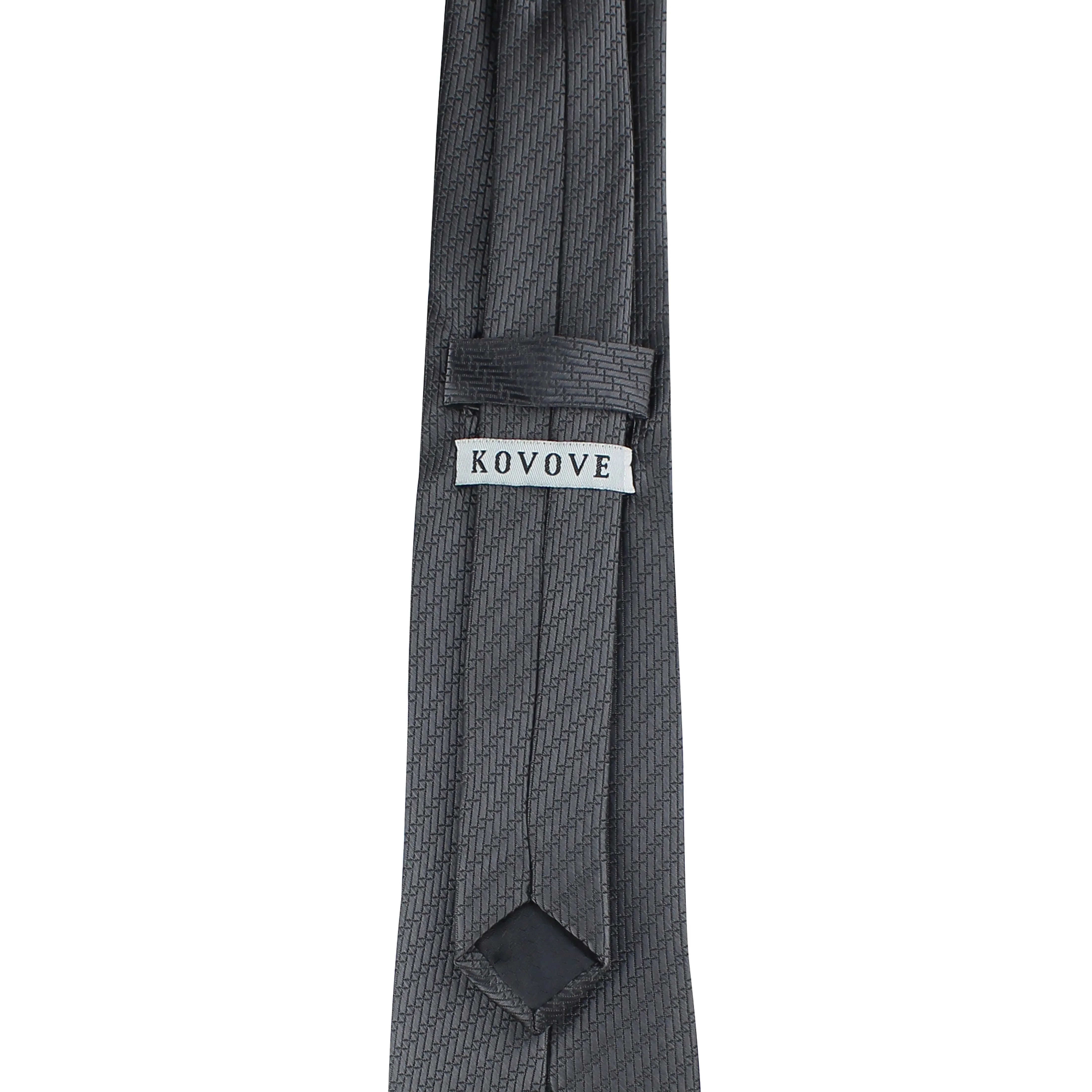 Kovove Elegant Black Solid Neck Tie For Men