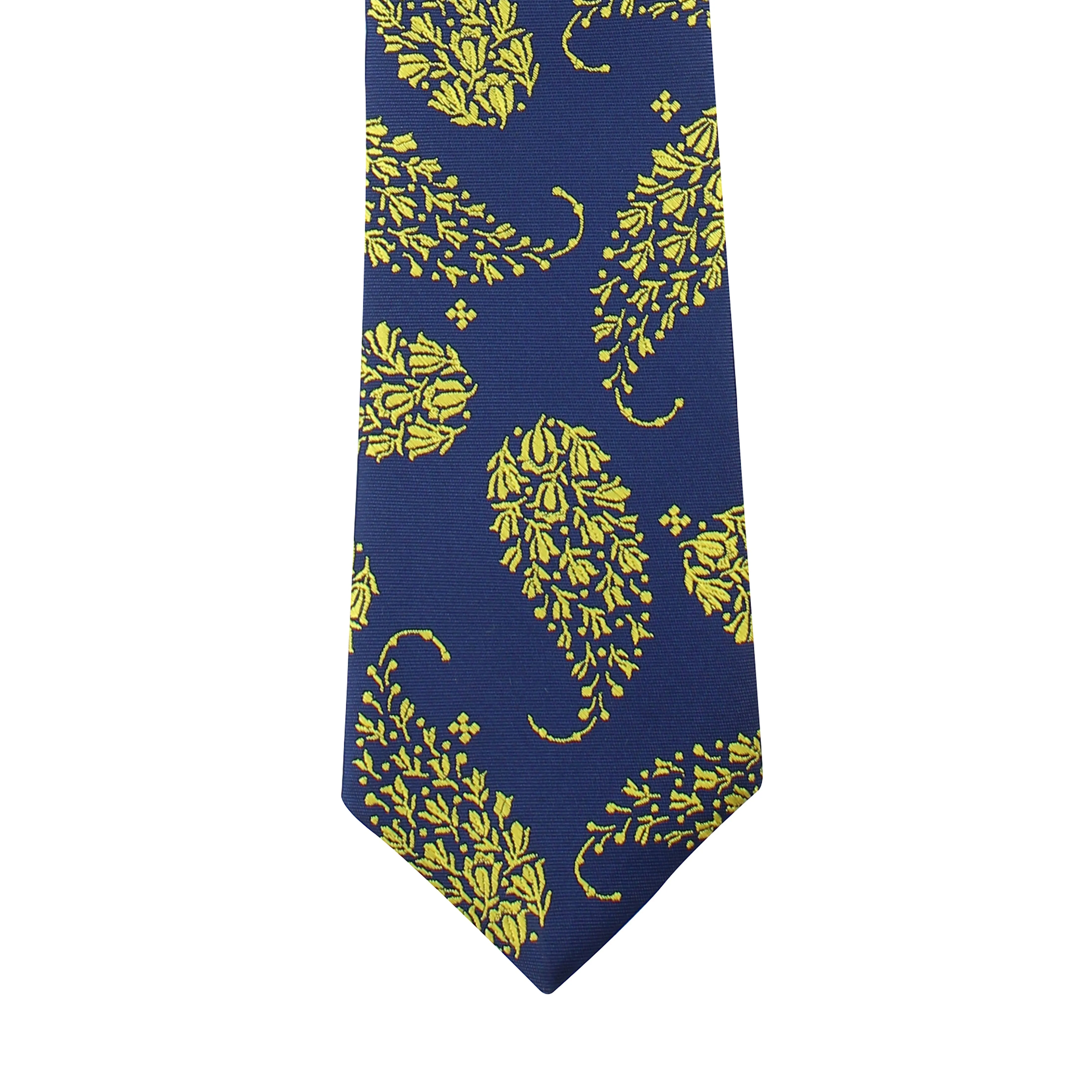 Kovove Yellow Floral Neck Tie For Men
