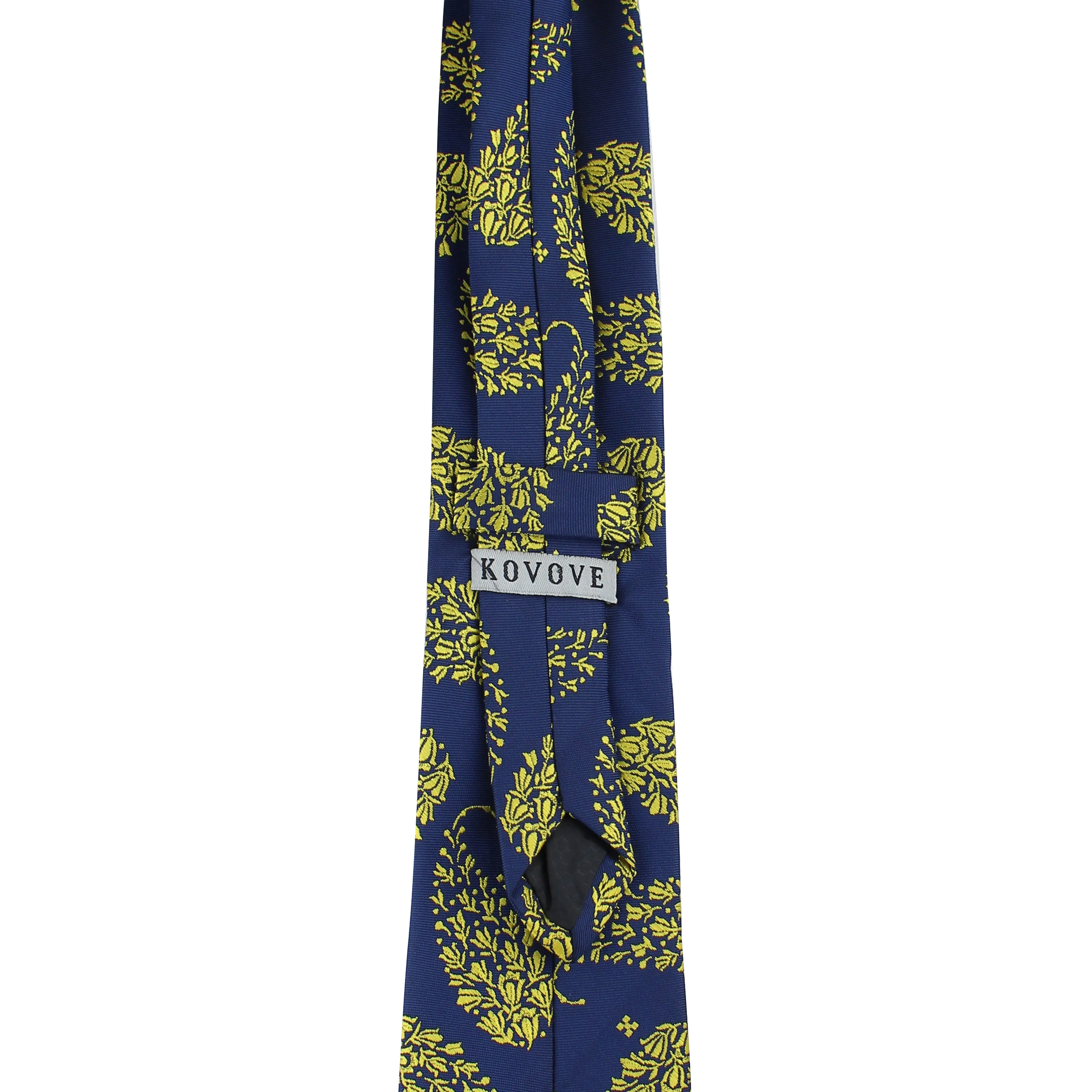 Kovove Yellow Floral Neck Tie For Men