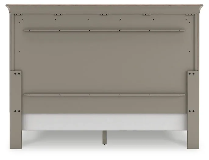 Lexorne King Sleigh Bed with Mirrored Dresser and 2 Nightstands