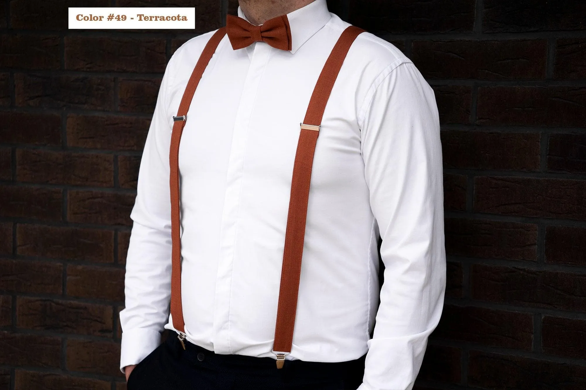 Mint bow tie for groom | Mint linen bow tie