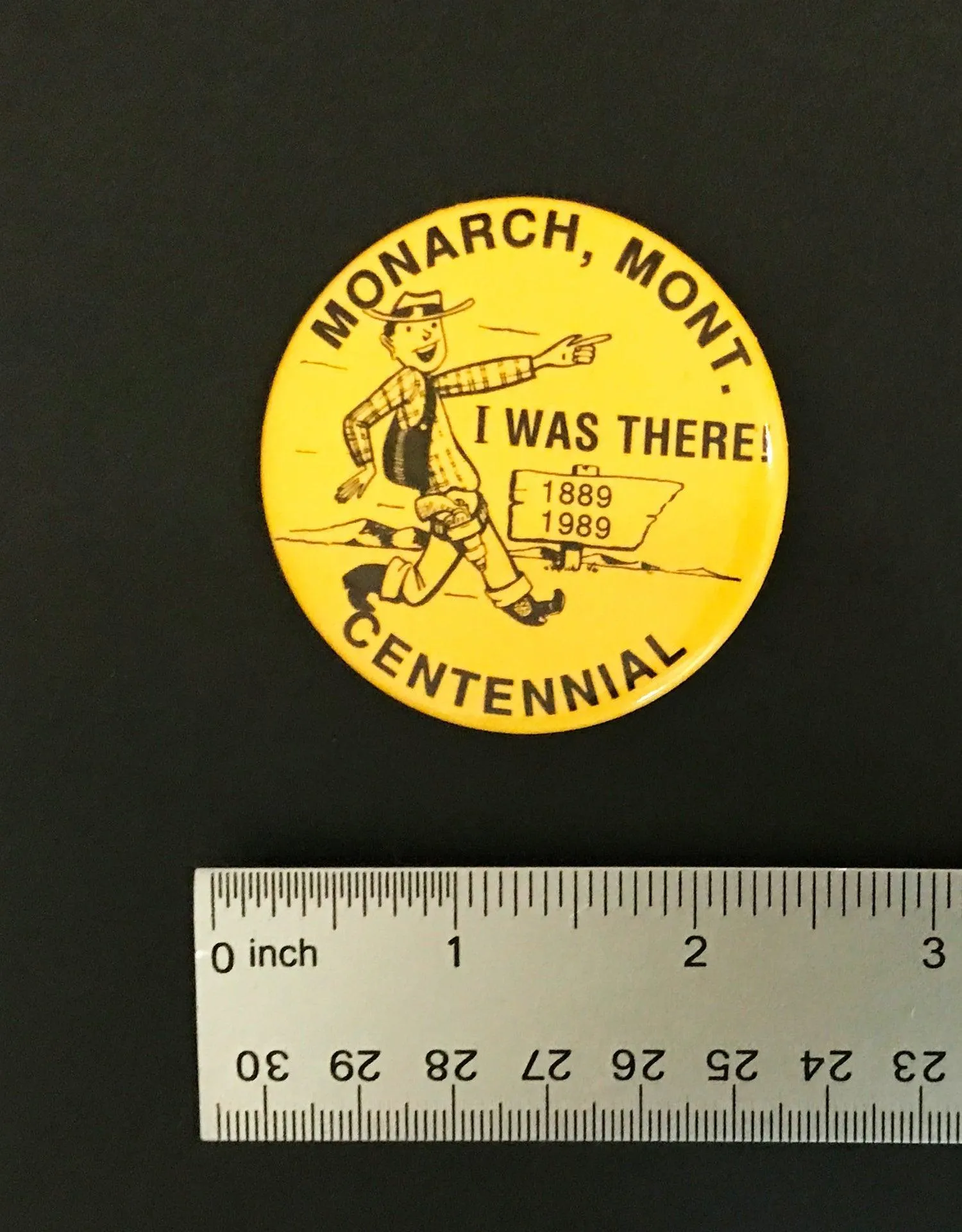 Monarch, Montana Centennial Button (1989)
