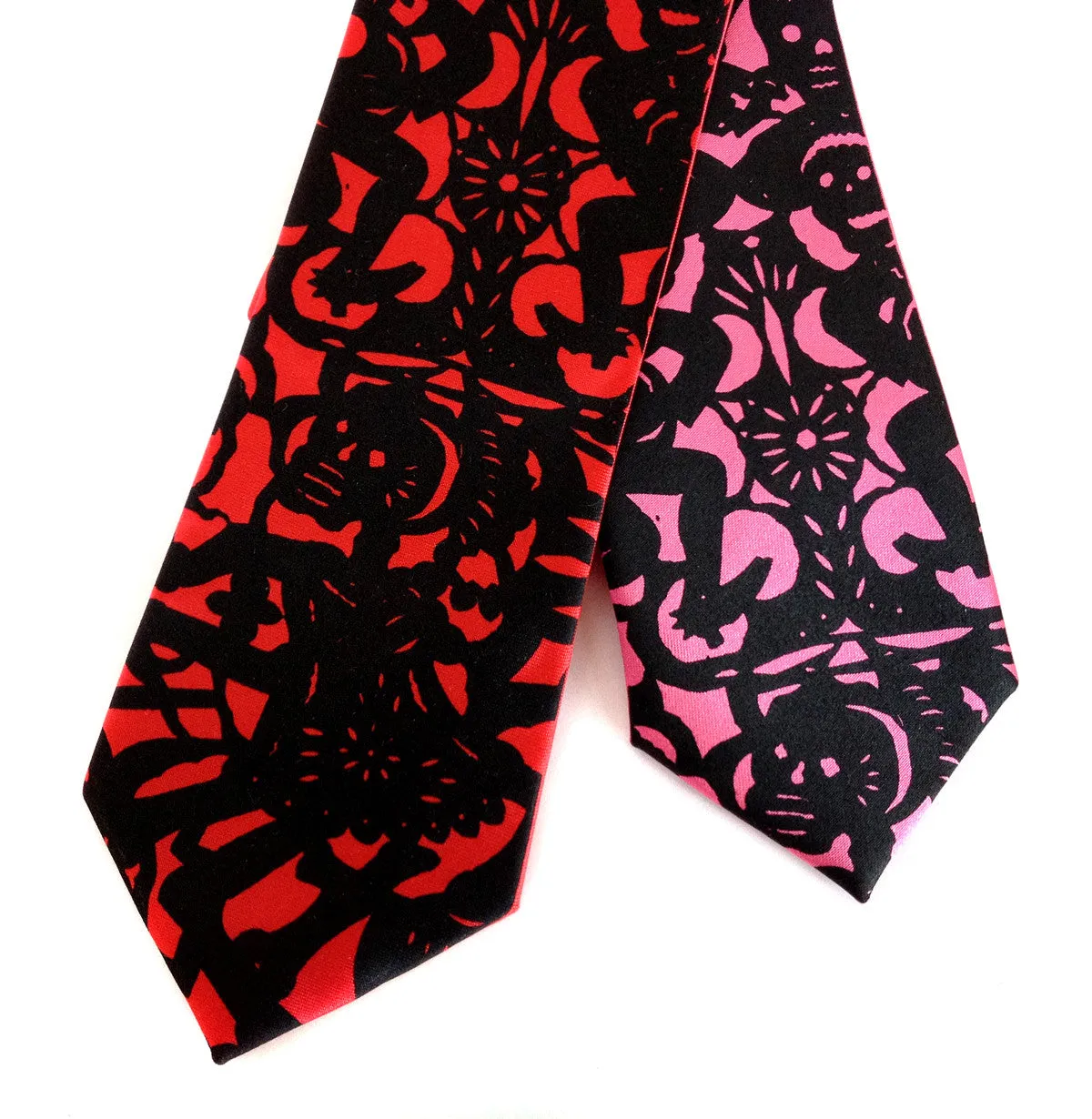 Papel Picado kids tie. Day of the Dead boys necktie.
