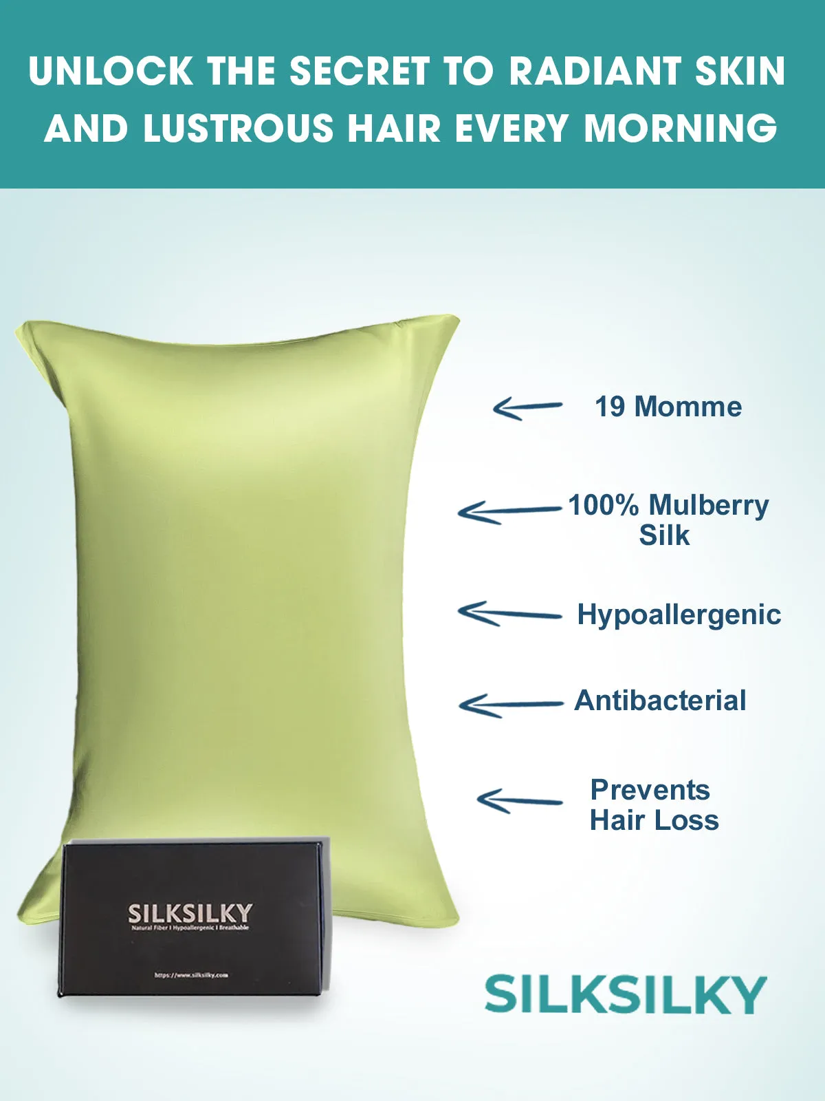 Pure Silk Pillowcase Envelope Closure-19Momme