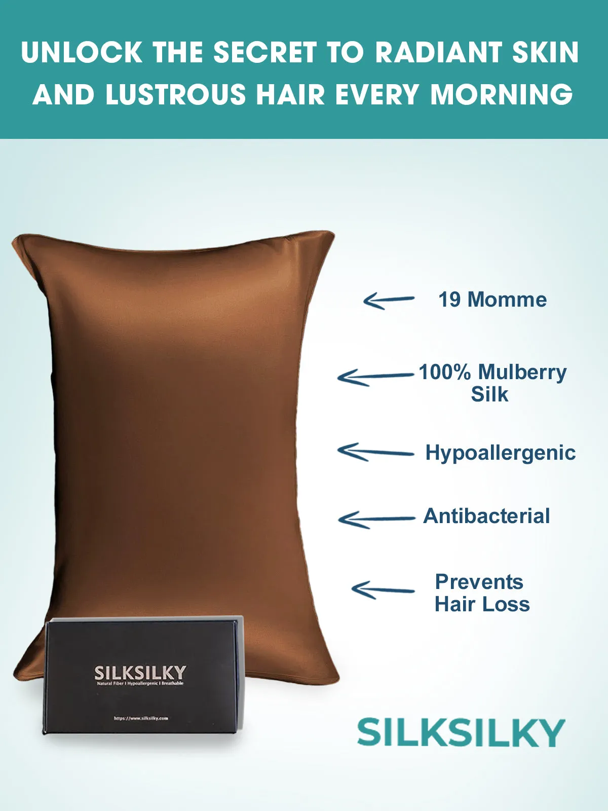 Pure Silk Pillowcase Envelope Closure-19Momme