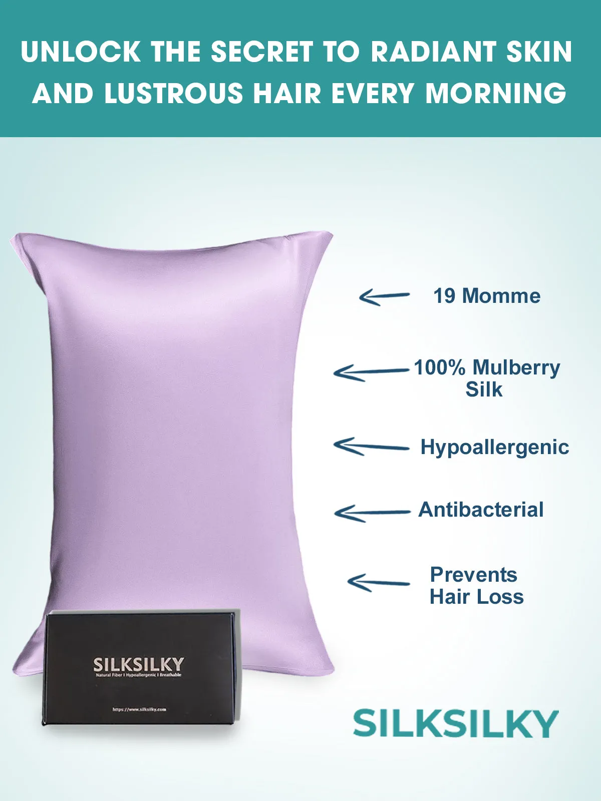 Pure Silk Pillowcase Envelope Closure-19Momme