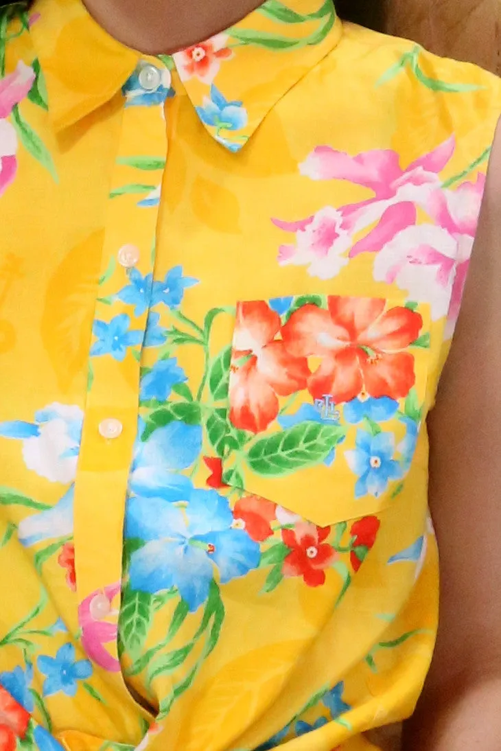 Ralph Lauren Tropical Ties Cropped Shirt
