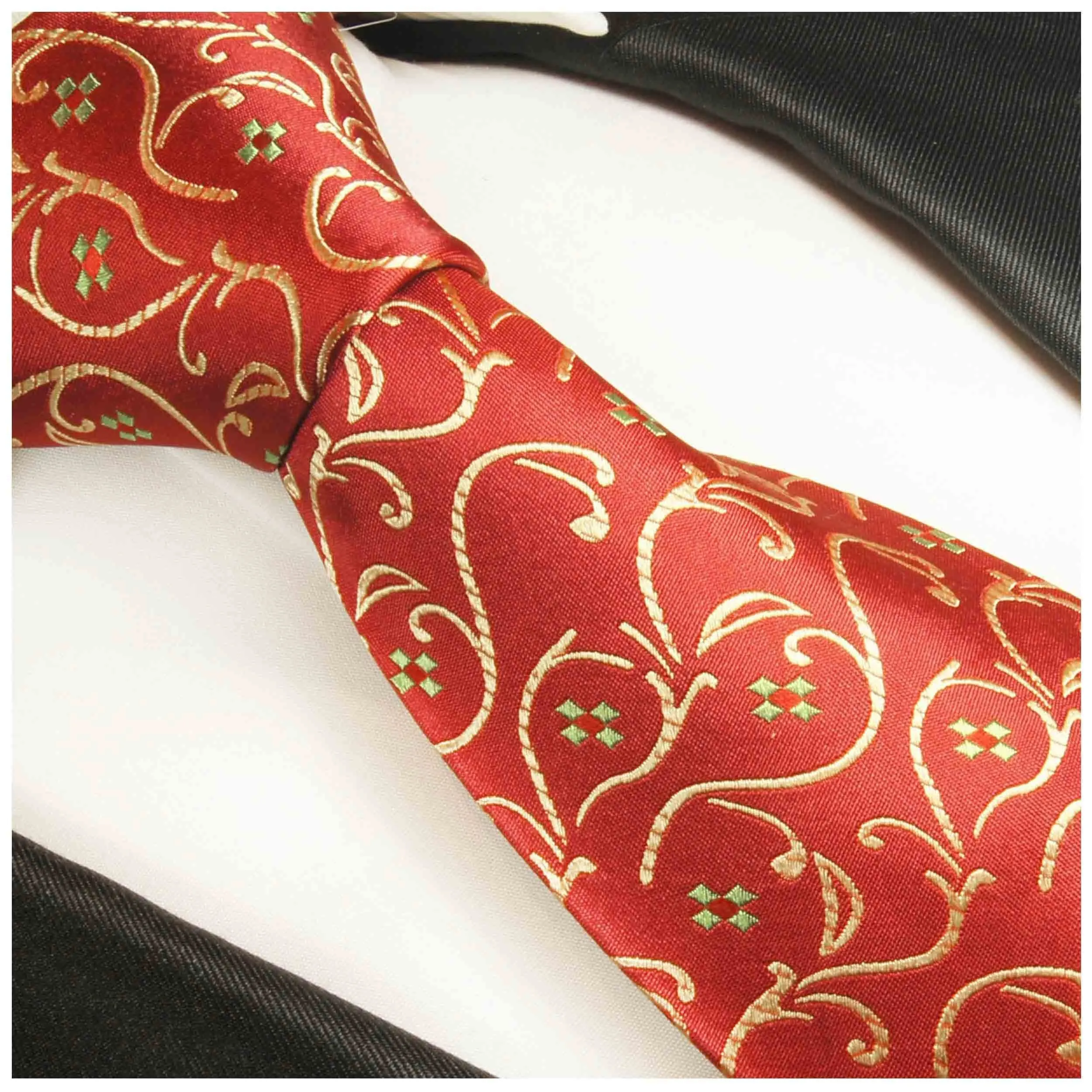 Red and Gold Paul Malone Boys Silk Tie