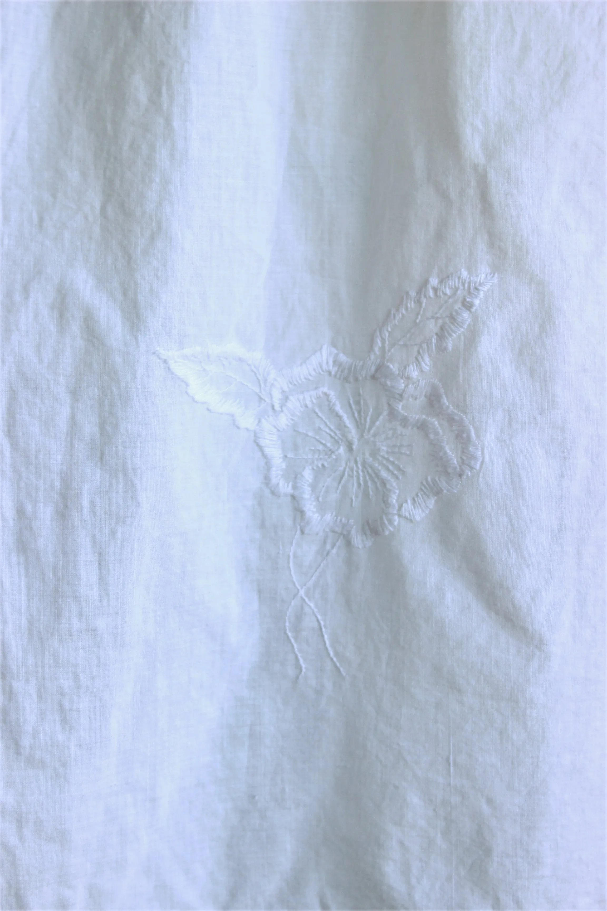 Vintage Early 1900s White Cotton Apron