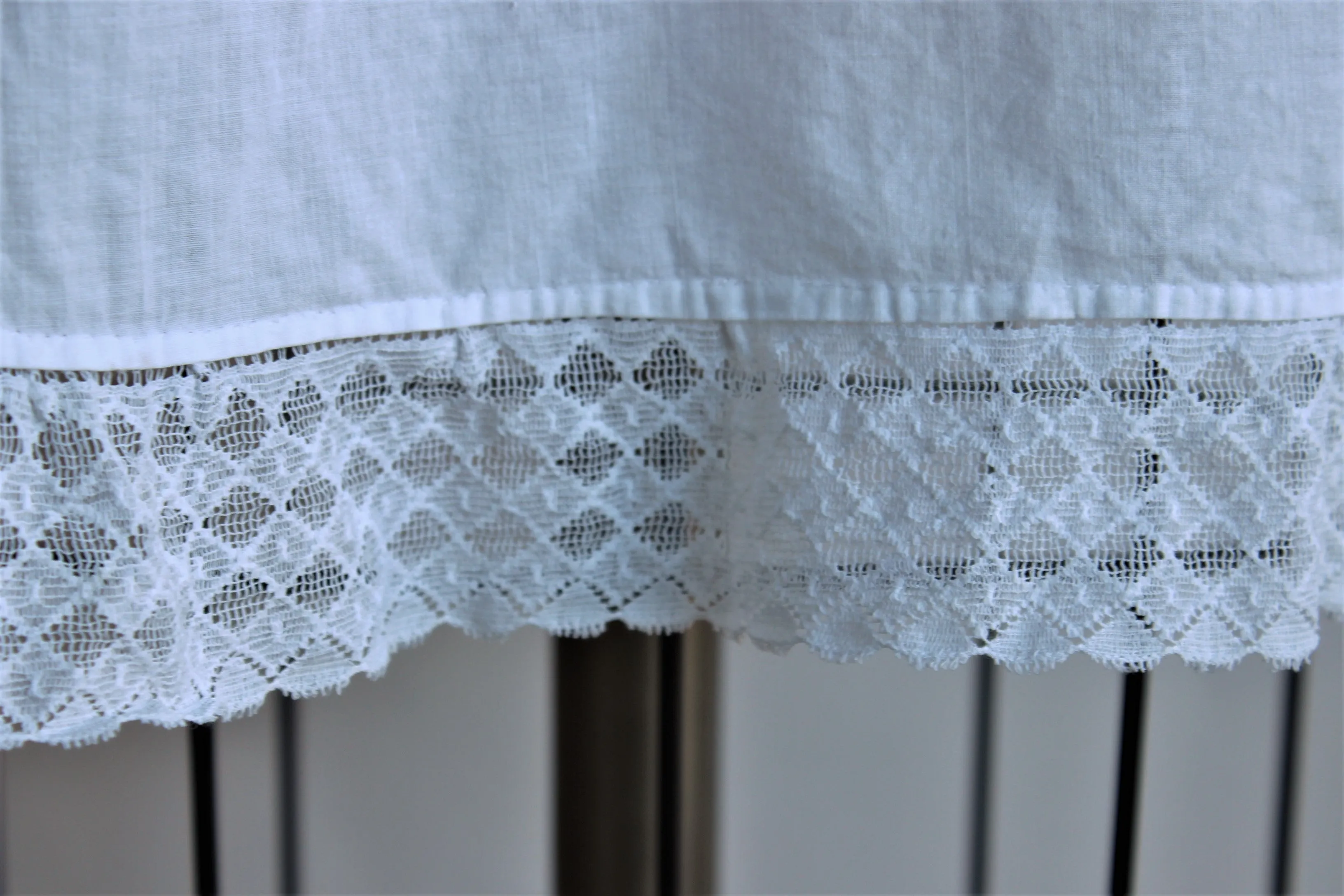Vintage Early 1900s White Cotton Apron